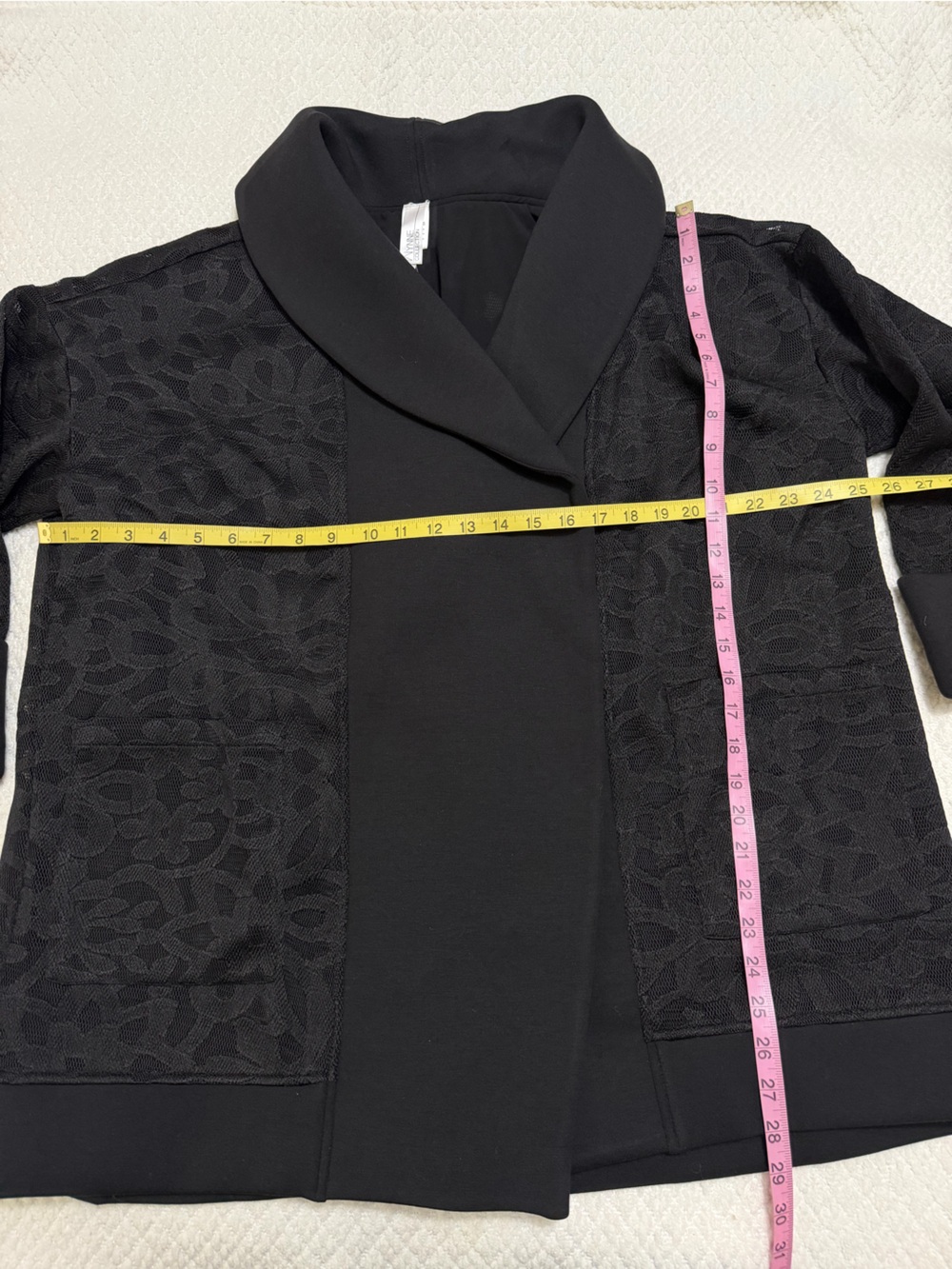 Wynne Layers Lace Mesh Topper With Chiffon Lining Black Women’s Size Large - Picture 6 of 11